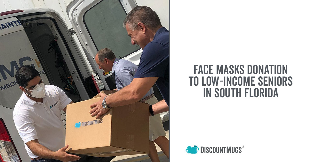 DiscountMugs Donates 11,000 Face Masks to Seniors in South